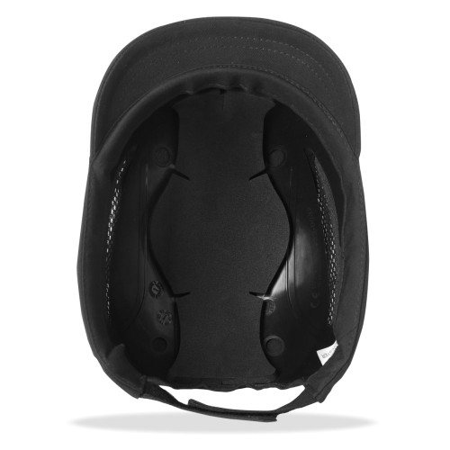 2088GPPROCNE Mod. “BUMPER PRO”. Gorra de protección anti golpes con rejillas de ventilación lateral.  Color negro visera corta (3 centímetros).